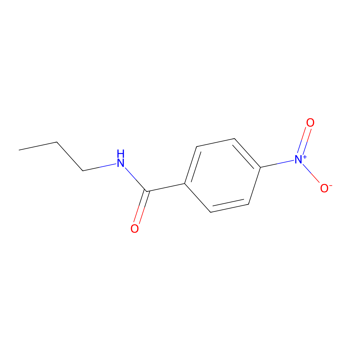 4-Nitro-N-propylbenzamide molecular structure, CAS 2585-24-2