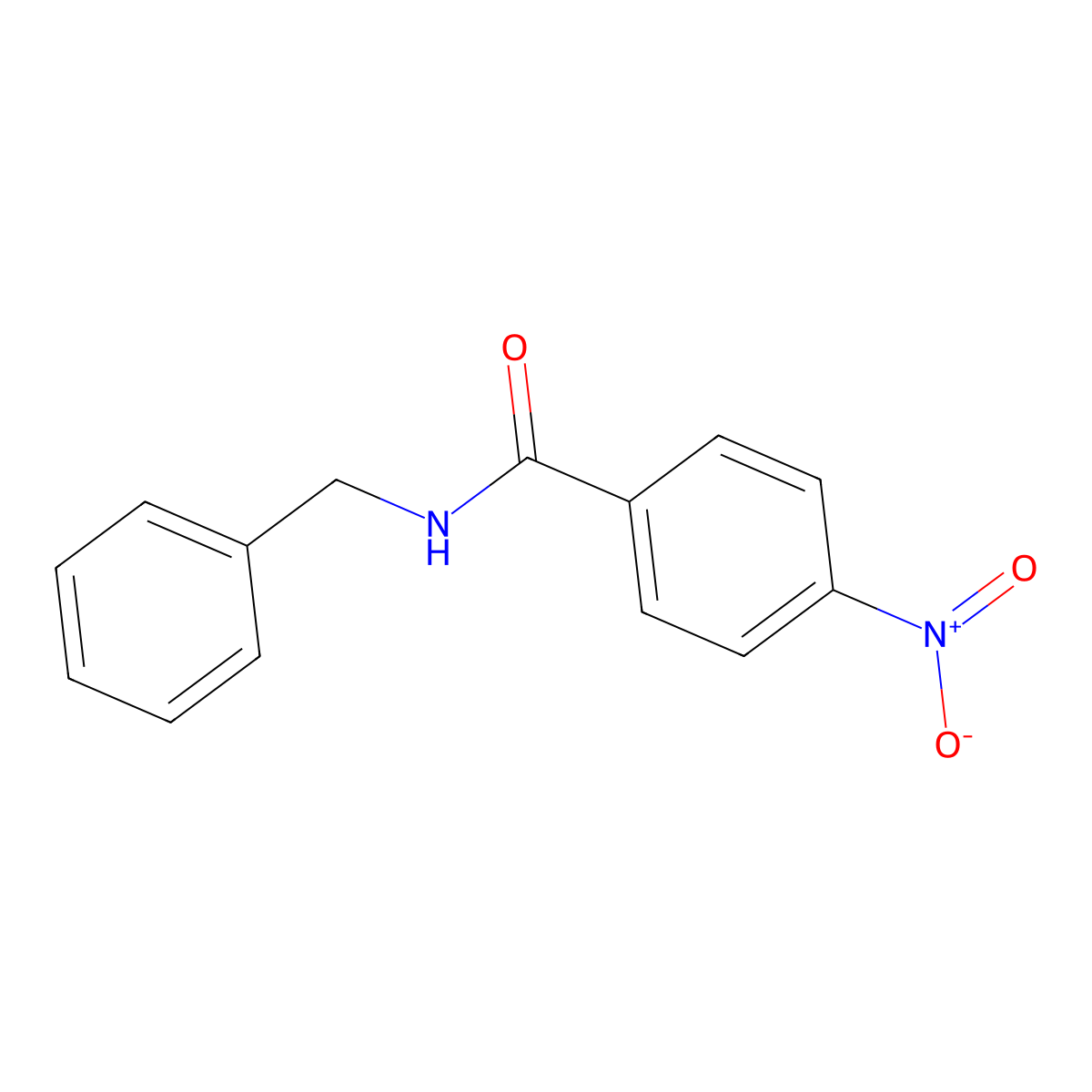 N-benzyl-4-nitrobenzamide molecular structure, CAS 2585-26-4