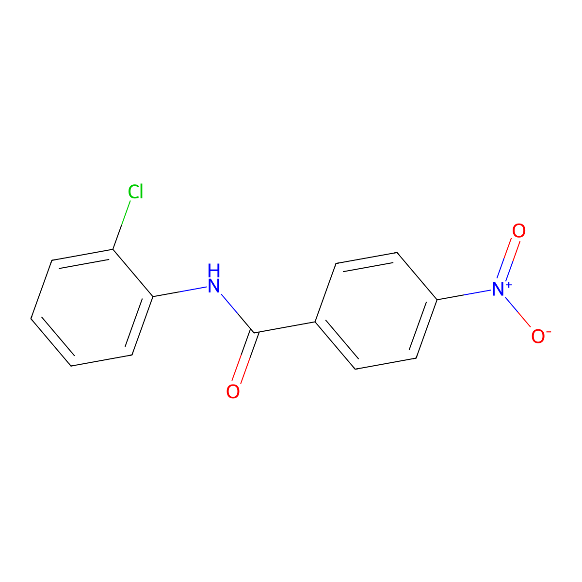 N-(2-chlorophenyl)-4-nitrobenzamide molecular structure, CAS 2585-28-6