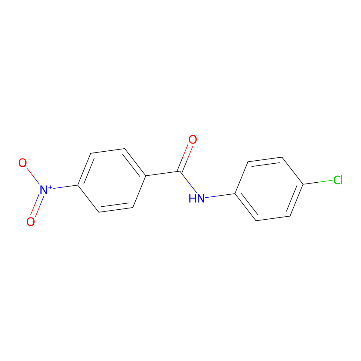 N-(4-chlorophenyl)-4-nitrobenzamide molecular structure, CAS 2585-30-0