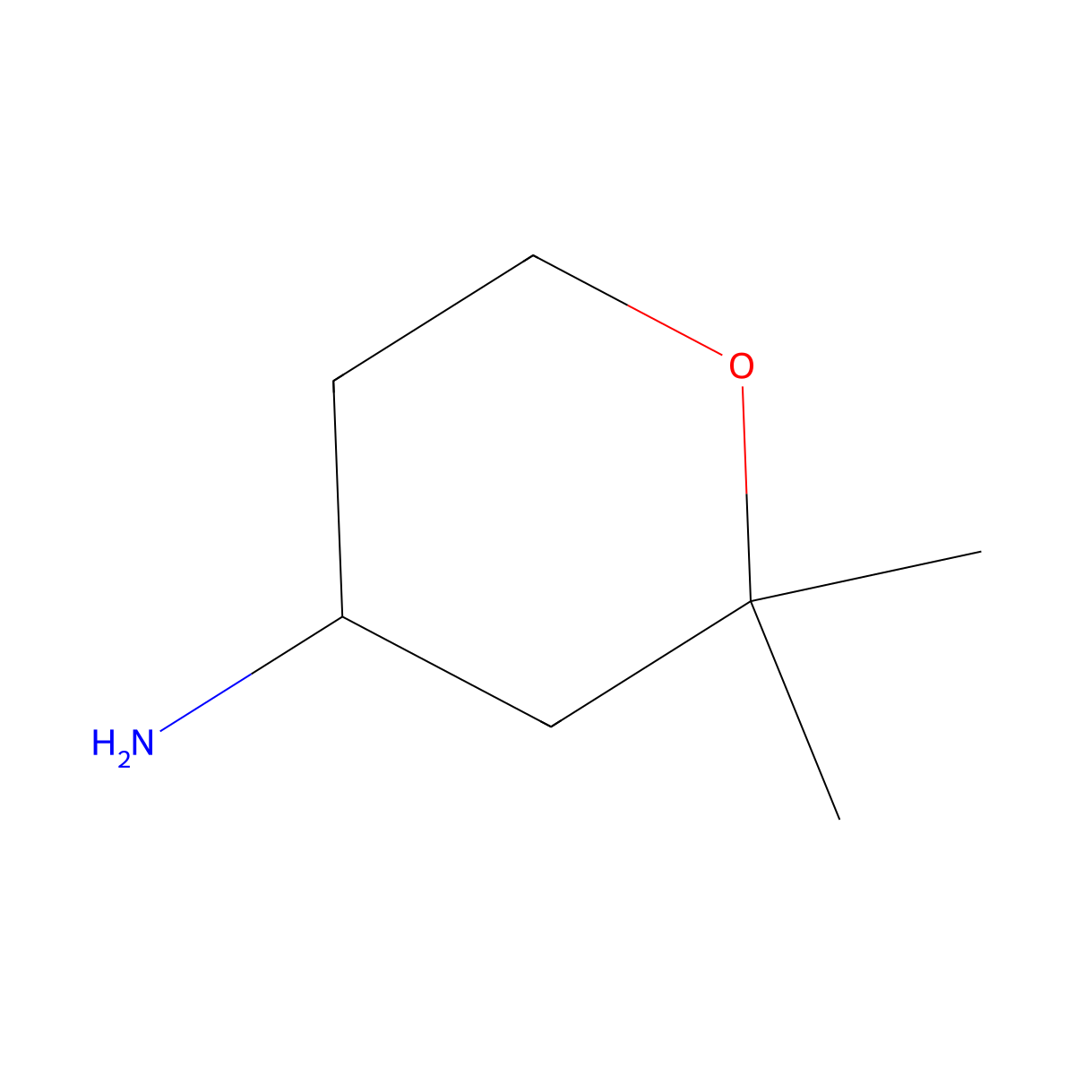 2,2-Dimethyloxan-4-amine molecular structure, CAS 25850-22-0