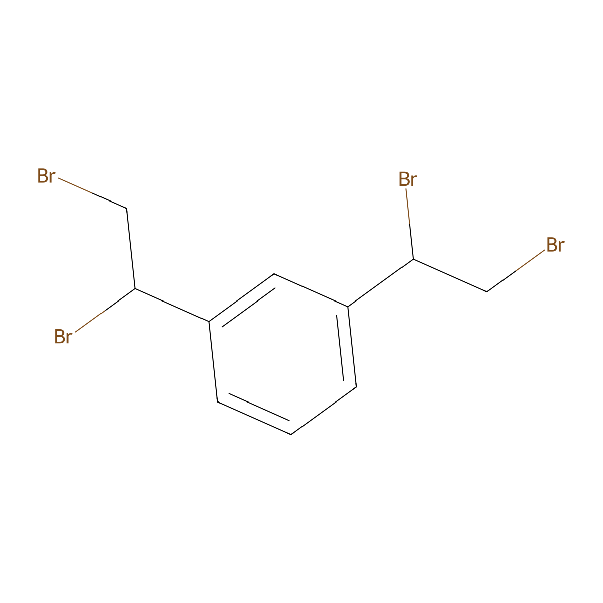 Benzene, 1,3-bis(1,2-dibromoethyl)- molecular structure, CAS 25850-49-1