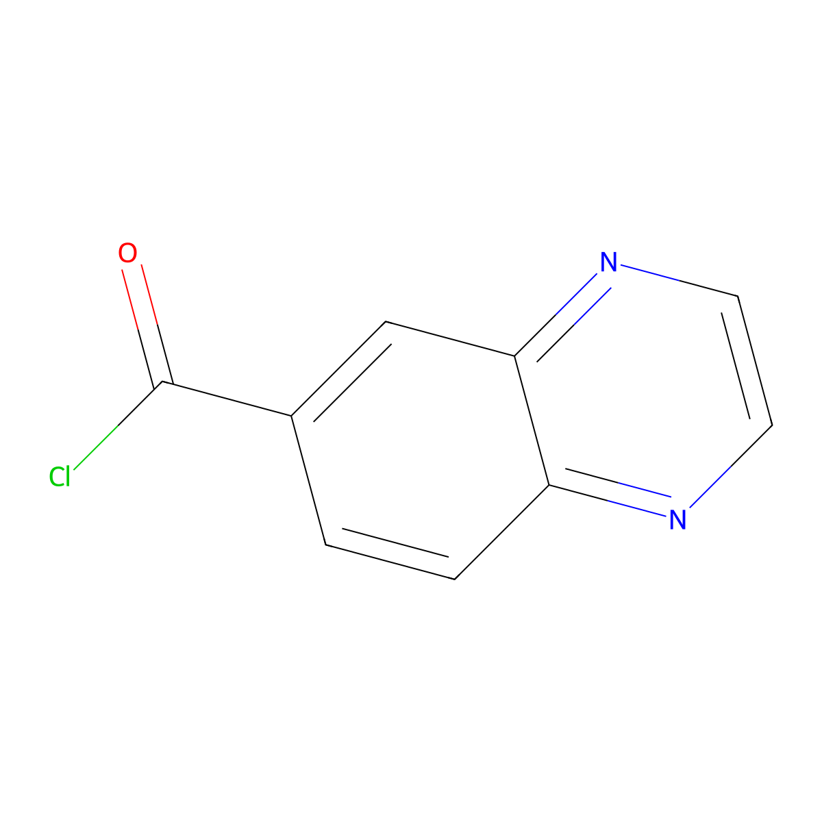 Quinoxaline-6-carbonyl chloride molecular structure, CAS 258503-93-4
