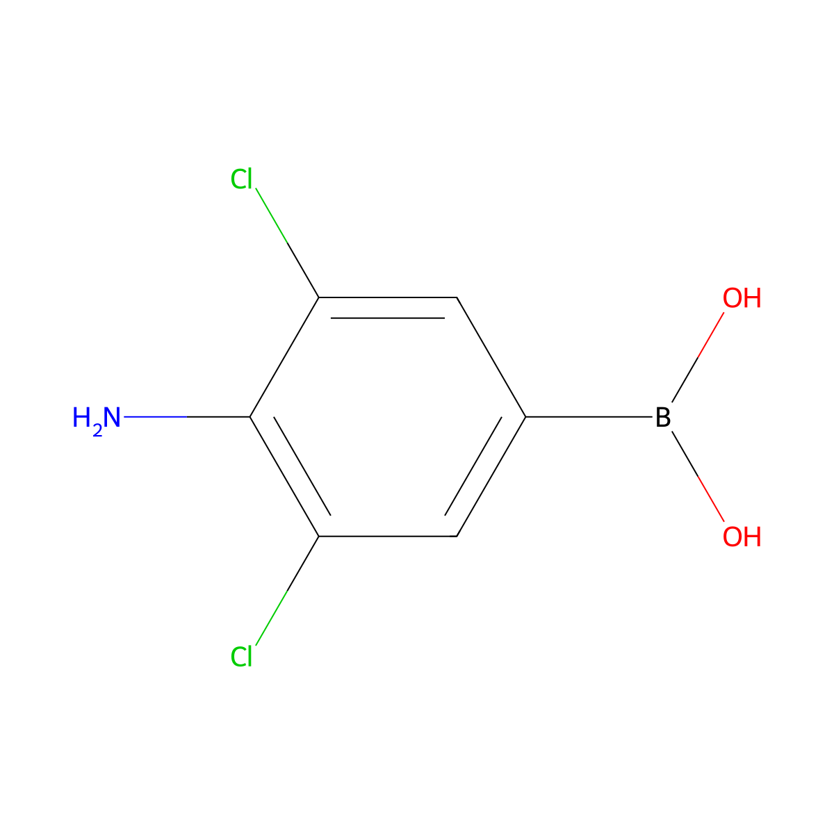 (4-Amino-3,5-dichlorophenyl)boronic acid molecular structure, CAS 2585048-07-1