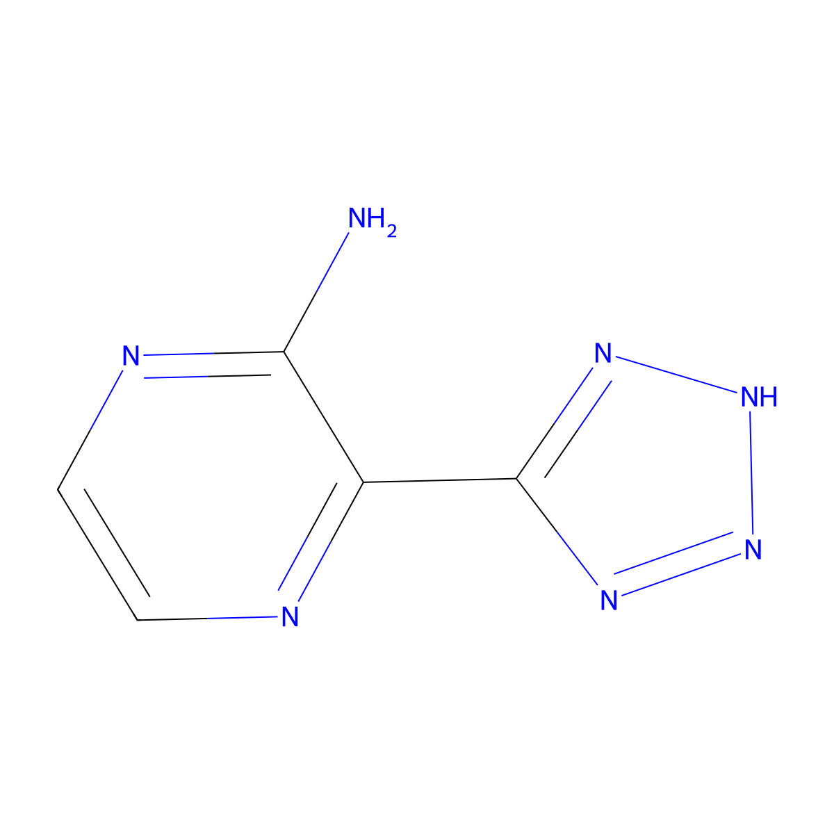 3-(1H-1,2,3,4-tetrazol-5-yl)pyrazin-2-amine molecular structure, CAS 2585055-50-9