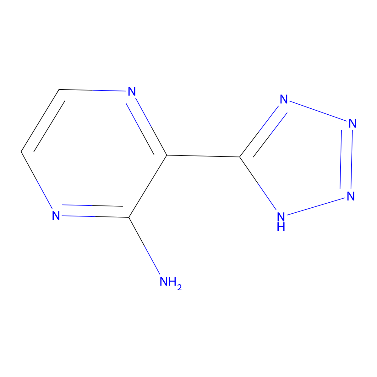 3-(1H-1,2,3,4-tetrazol-5-yl)pyrazin-2-amine molecular structure, CAS 2585055-50-9
