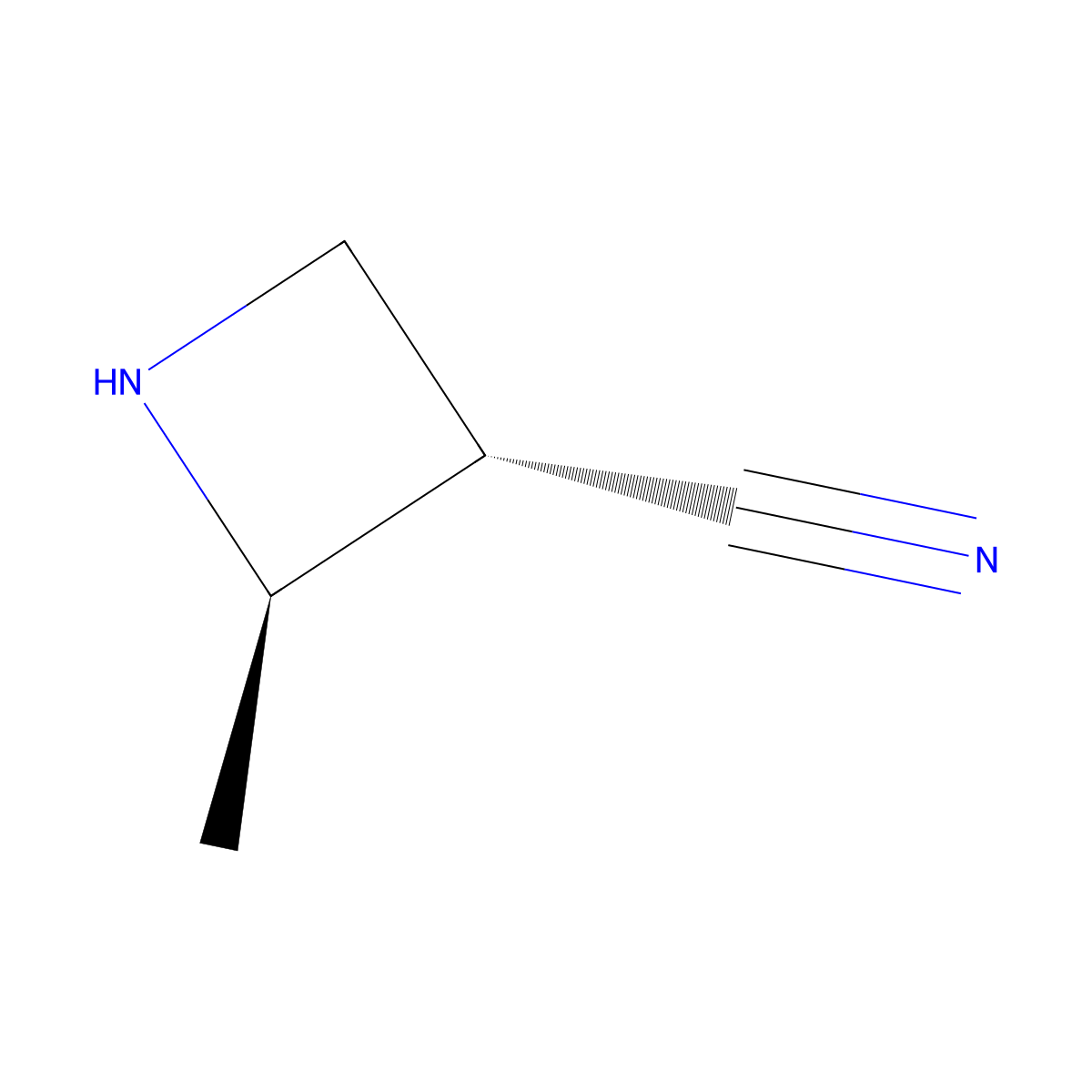 Rel-(2R,3S)-2-methylazetidine-3-carbonitrile molecular structure, CAS 2585066-43-7