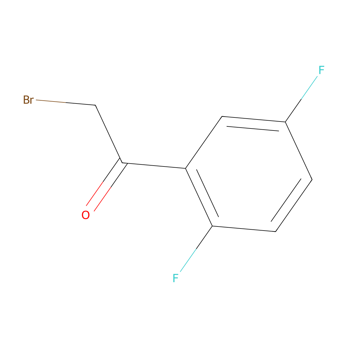 2-Bromo-1-(2,5-difluorophenyl)ethanone molecular structure, CAS 258513-41-6