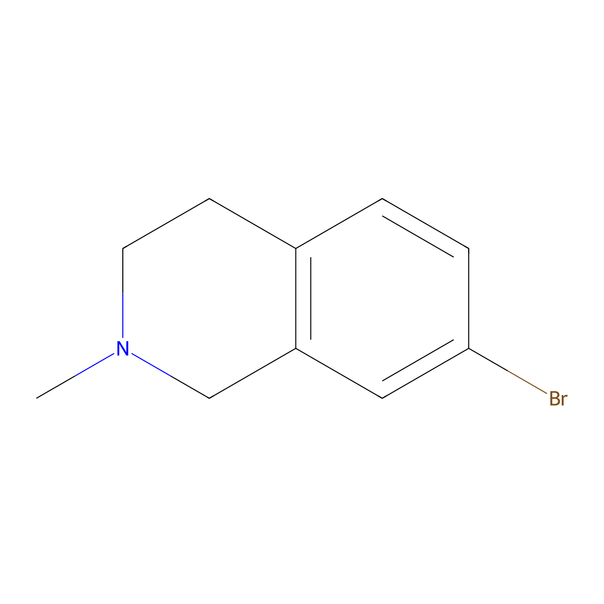 7-Bromo-2-methyl-1,2,3,4-tetrahydroisoquinoline molecular structure, CAS 258515-54-7