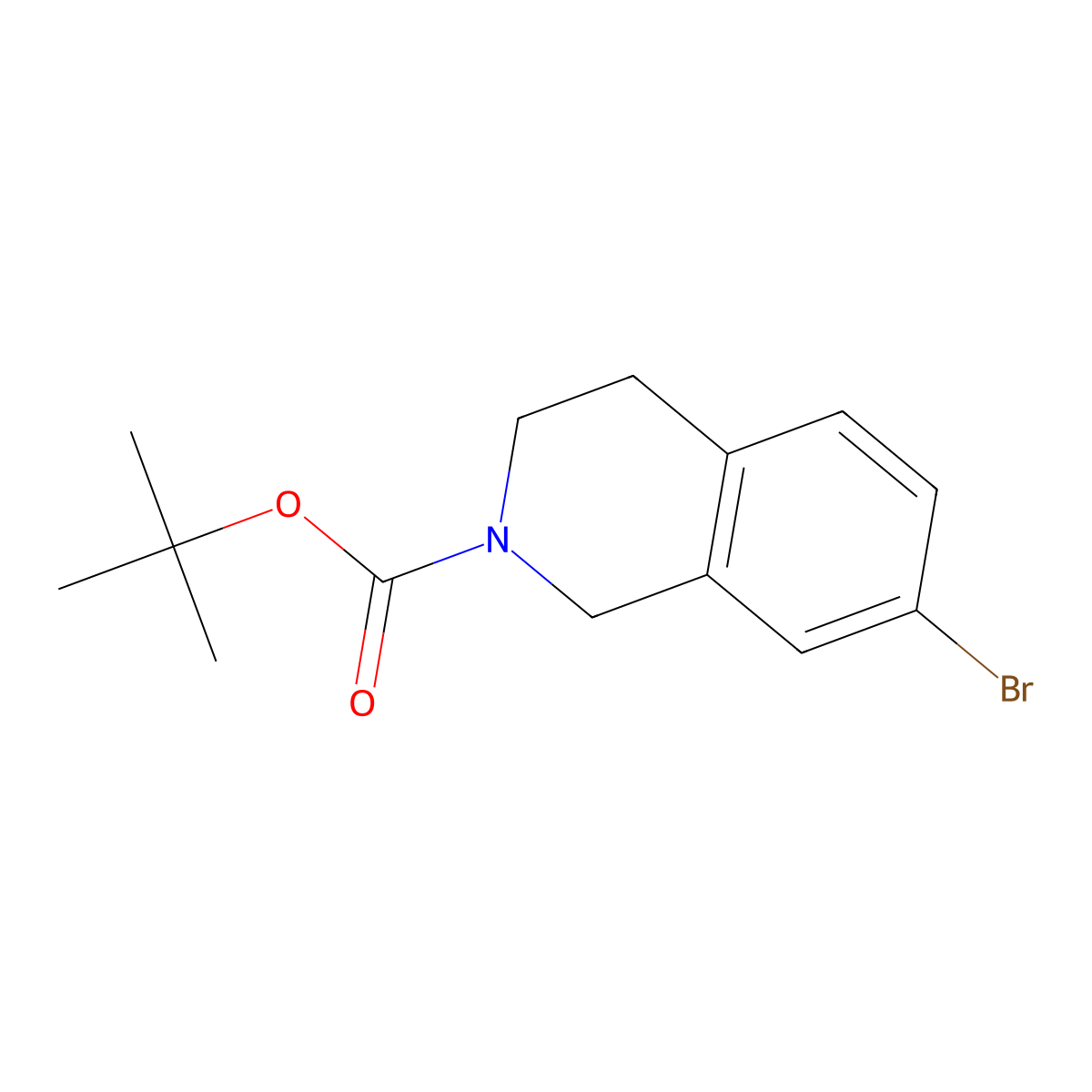 tert-Butyl 7-bromo-3,4-dihydroisoquinoline-2(1H)-carboxylate molecular structure, CAS 258515-65-0