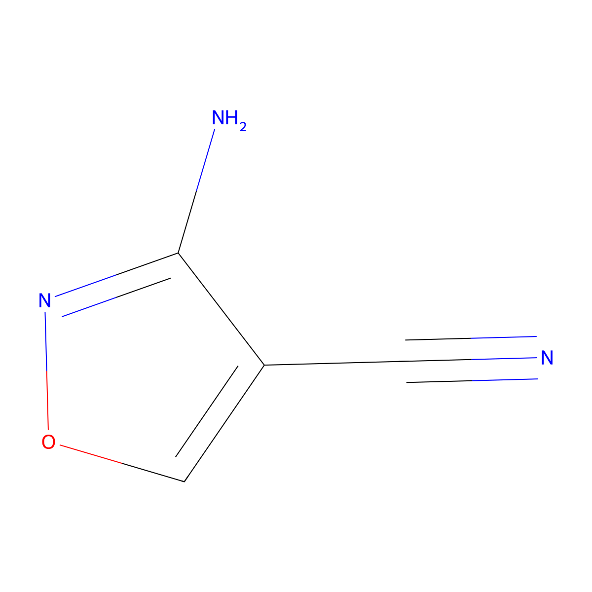 3-Aminoisoxazole-4-carbonitrile molecular structure, CAS 258518-65-9
