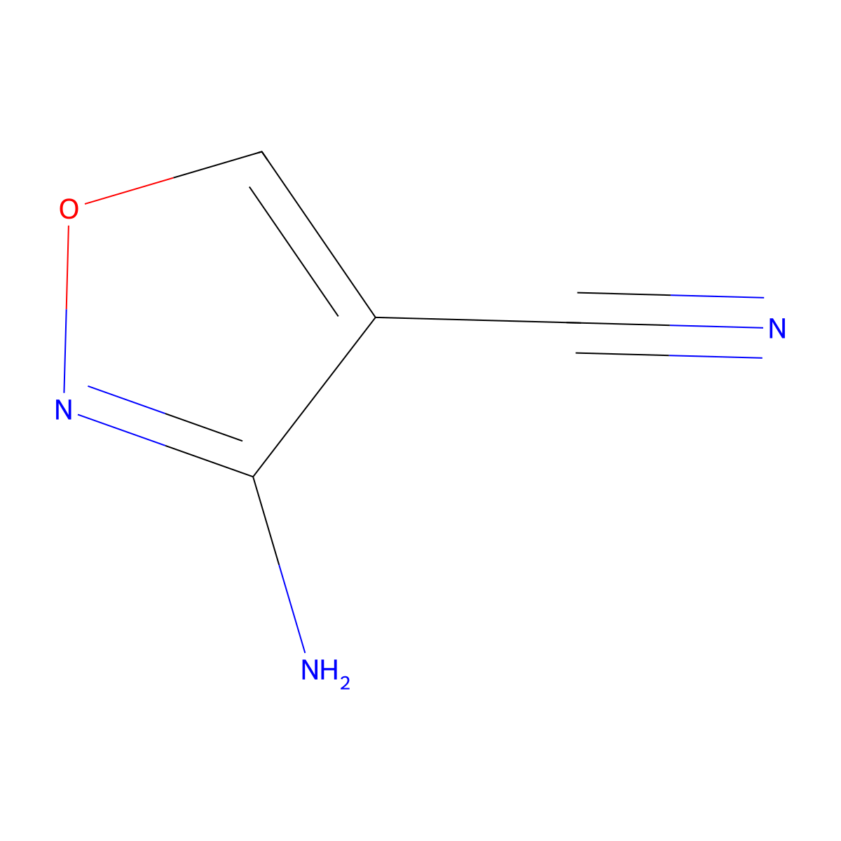 3-Aminoisoxazole-4-carbonitrile molecular structure, CAS 258518-65-9