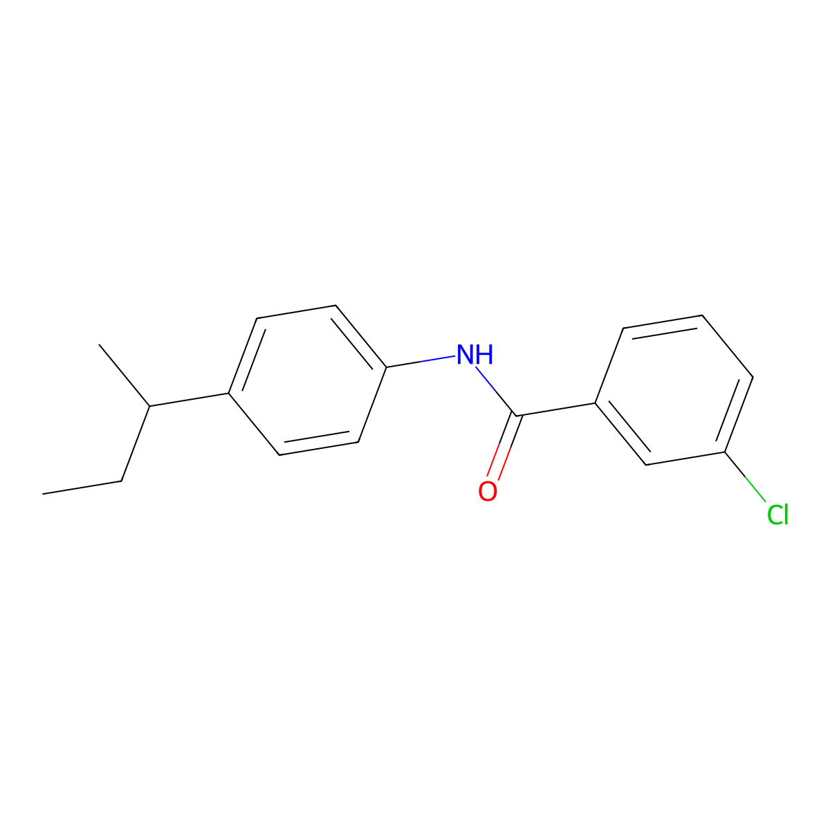 N-[4-(butan-2-yl)phenyl]-3-chlorobenzamide molecular structure, CAS 258520-41-1