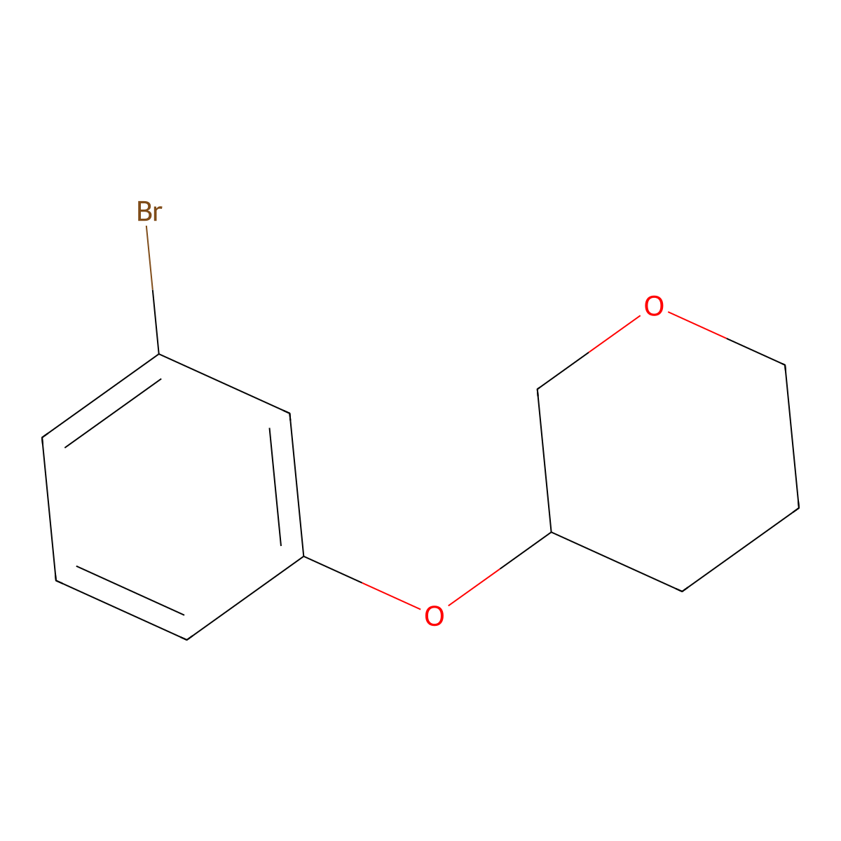 3-(3-Bromophenoxy)oxane molecular structure, CAS 258523-55-6