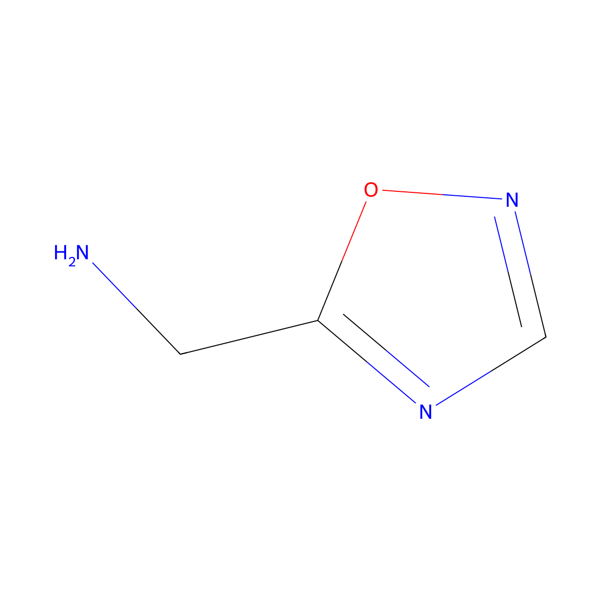 (1,2,4-Oxadiazol-5-yl)methanamine molecular structure, CAS 258526-20-4