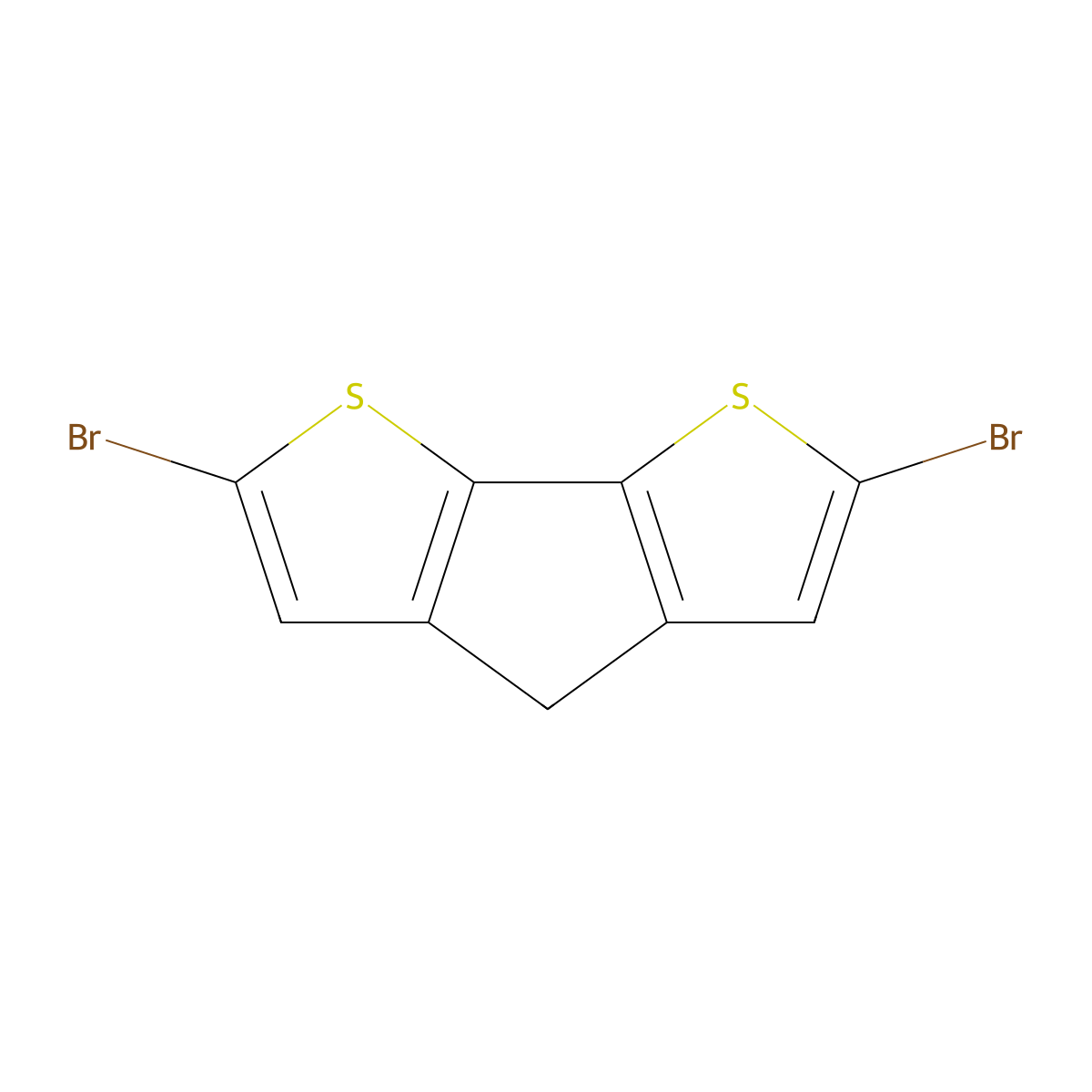 2,6-Dibromo-4H-cyclopenta[1,2-b:5,4-b']dithiophene molecular structure, CAS 258527-25-2