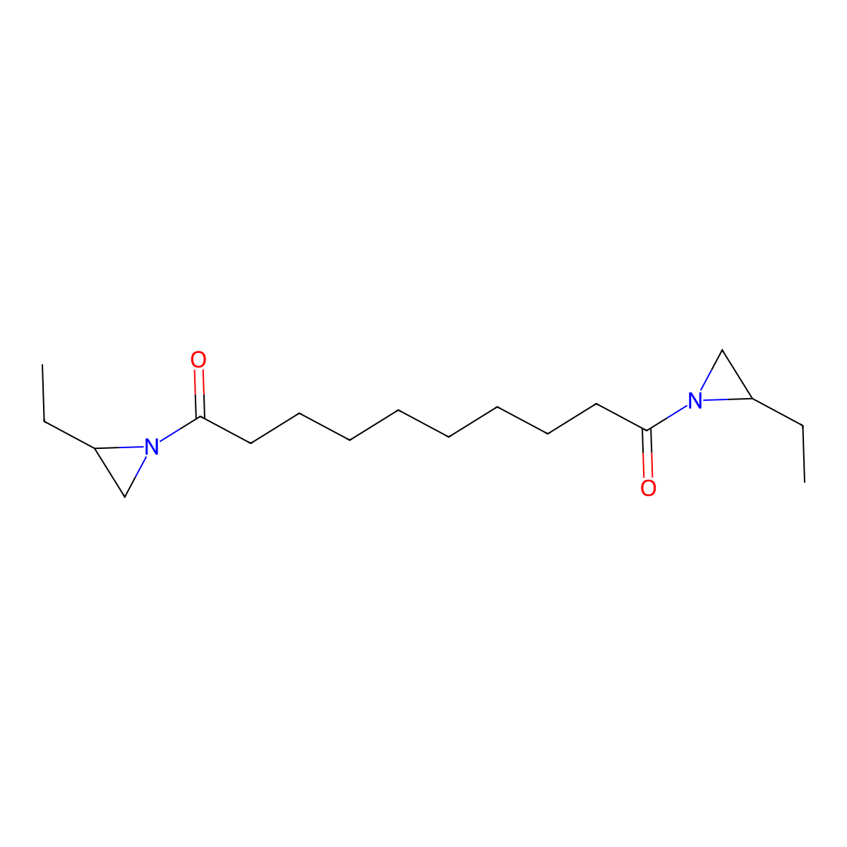 Aziridine, 2-ethyl-1-[(2-ethyl-1-aziridinyl)-1,?-dioxoisodecyl]- molecular structure, CAS 25853-47-8