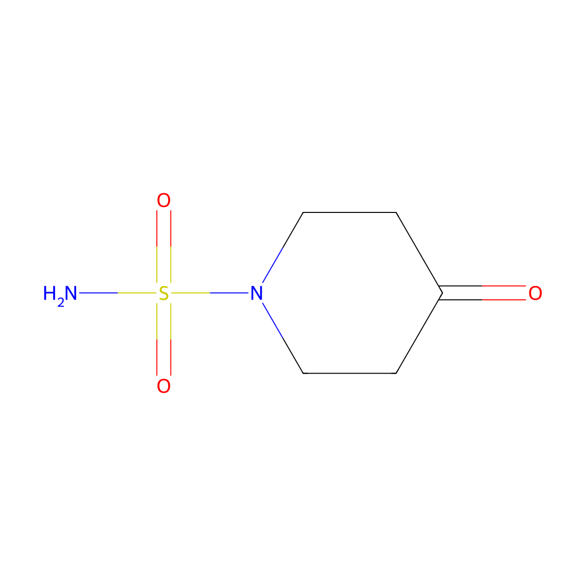 4-Oxopiperidine-1-sulfonamide molecular structure, CAS 258530-55-1