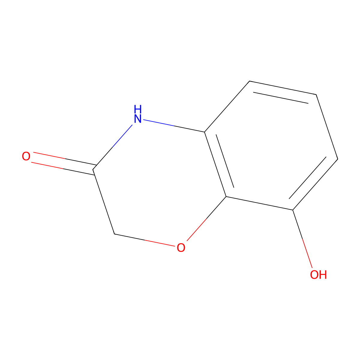 8-hydroxy-2H-benzo[b][1,4]oxazin-3(4H)-one molecular structure, CAS 258532-76-2