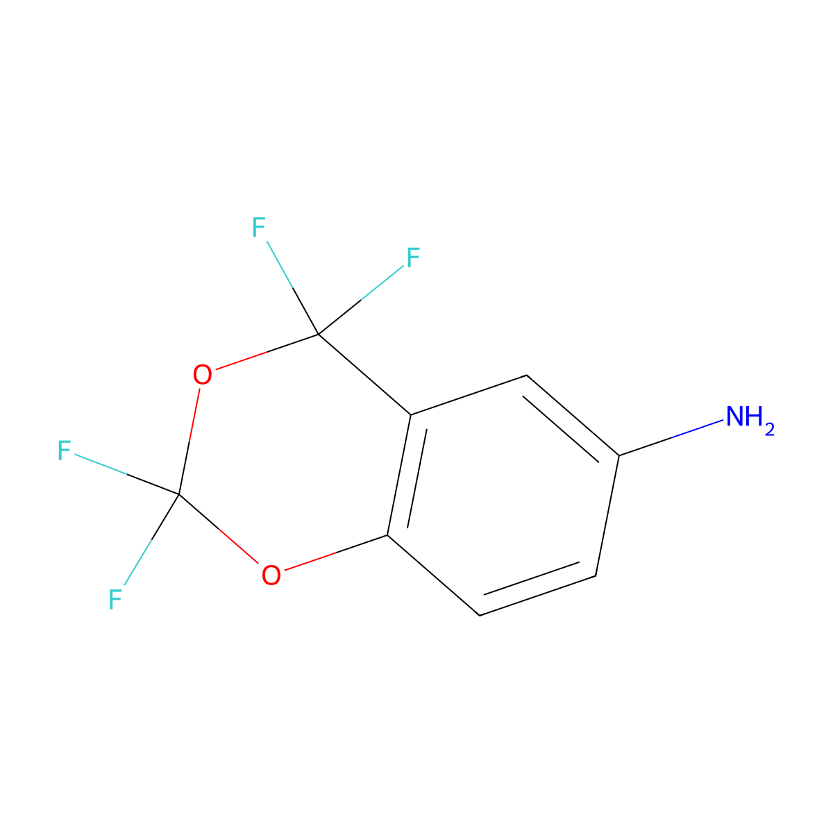 2,2,4,4-Tetrafluoro-4H-benzo[d][1,3]dioxin-6-amine molecular structure, CAS 25854-59-5
