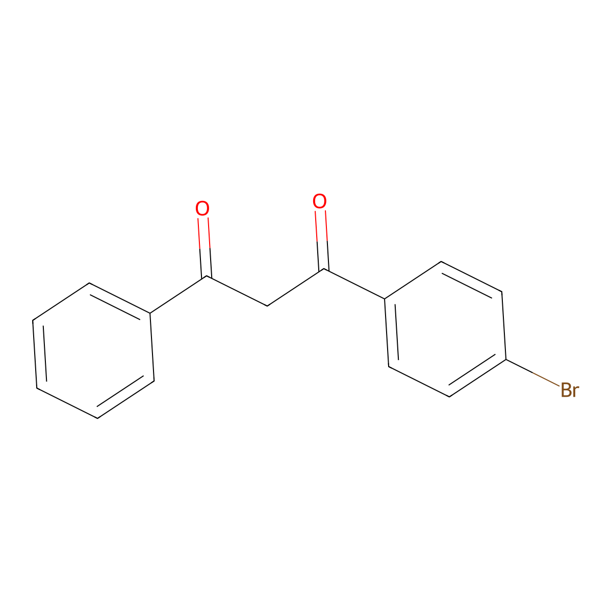 1-(4-Bromophenyl)-3-phenylpropane-1,3-dione molecular structure, CAS 25856-01-3