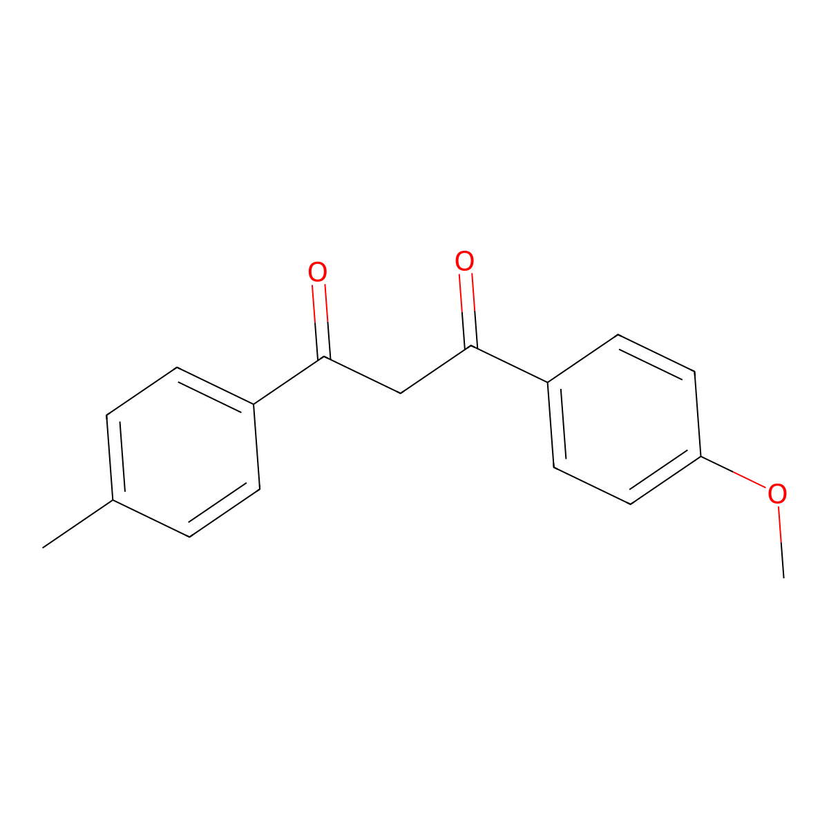 1,3-Propanedione, 1-(4-methoxyphenyl)-3-(4-methylphenyl)- molecular structure, CAS 25856-03-5