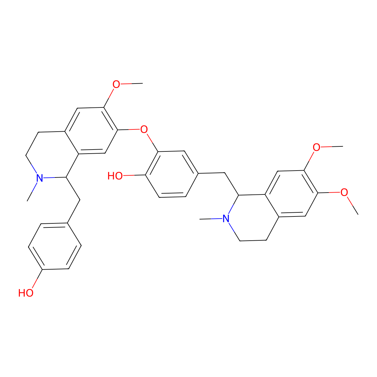 Liensinine molecular structure, CAS 2586-96-1