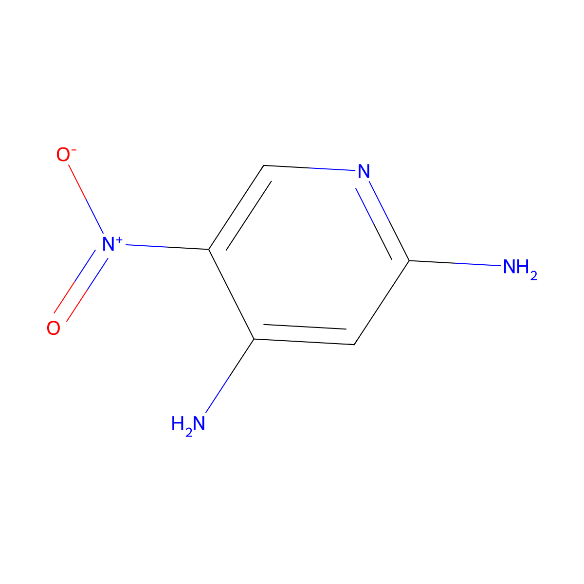 5-Nitropyridine-2,4-diamine molecular structure, CAS 2586-99-4
