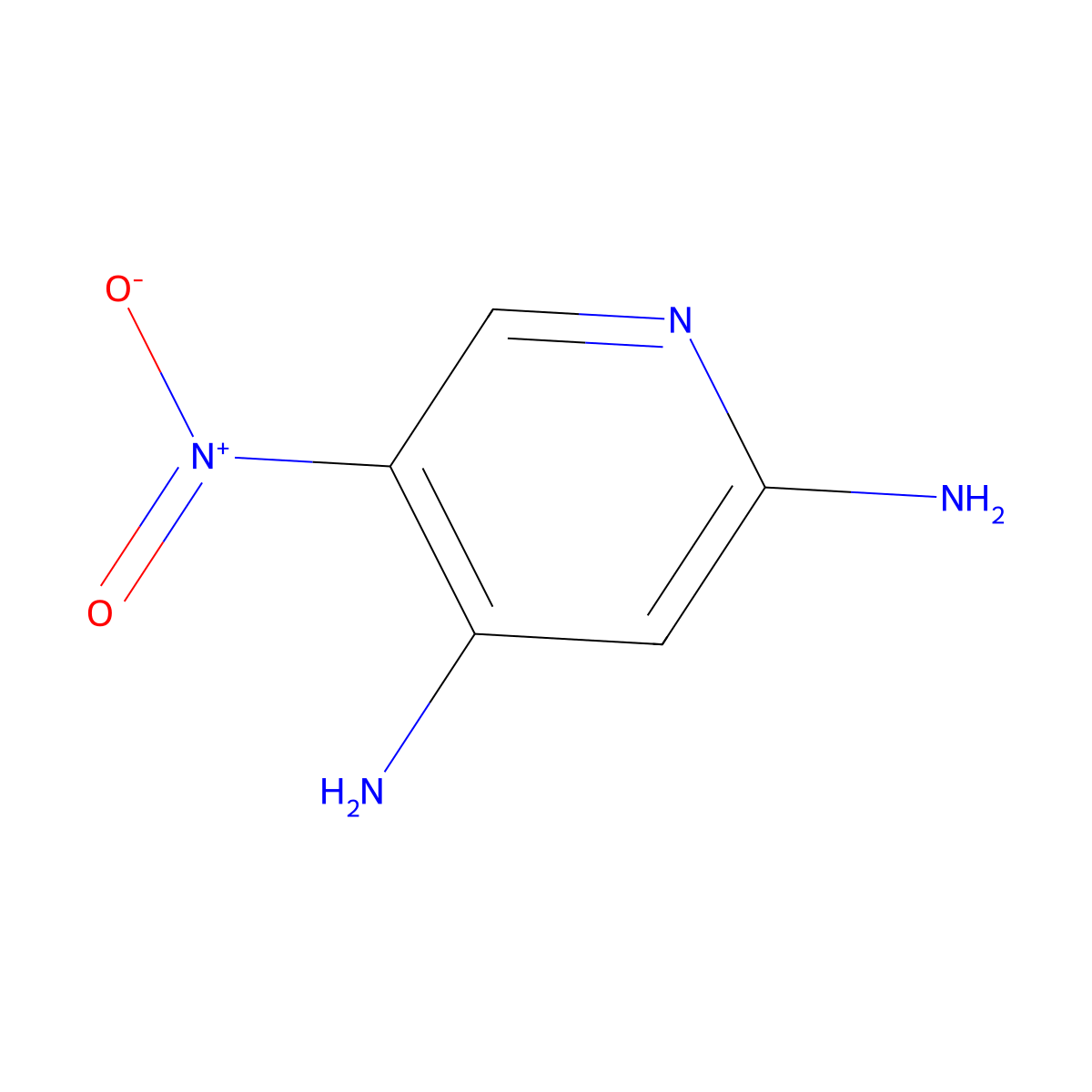 5-Nitropyridine-2,4-diamine molecular structure, CAS 2586-99-4