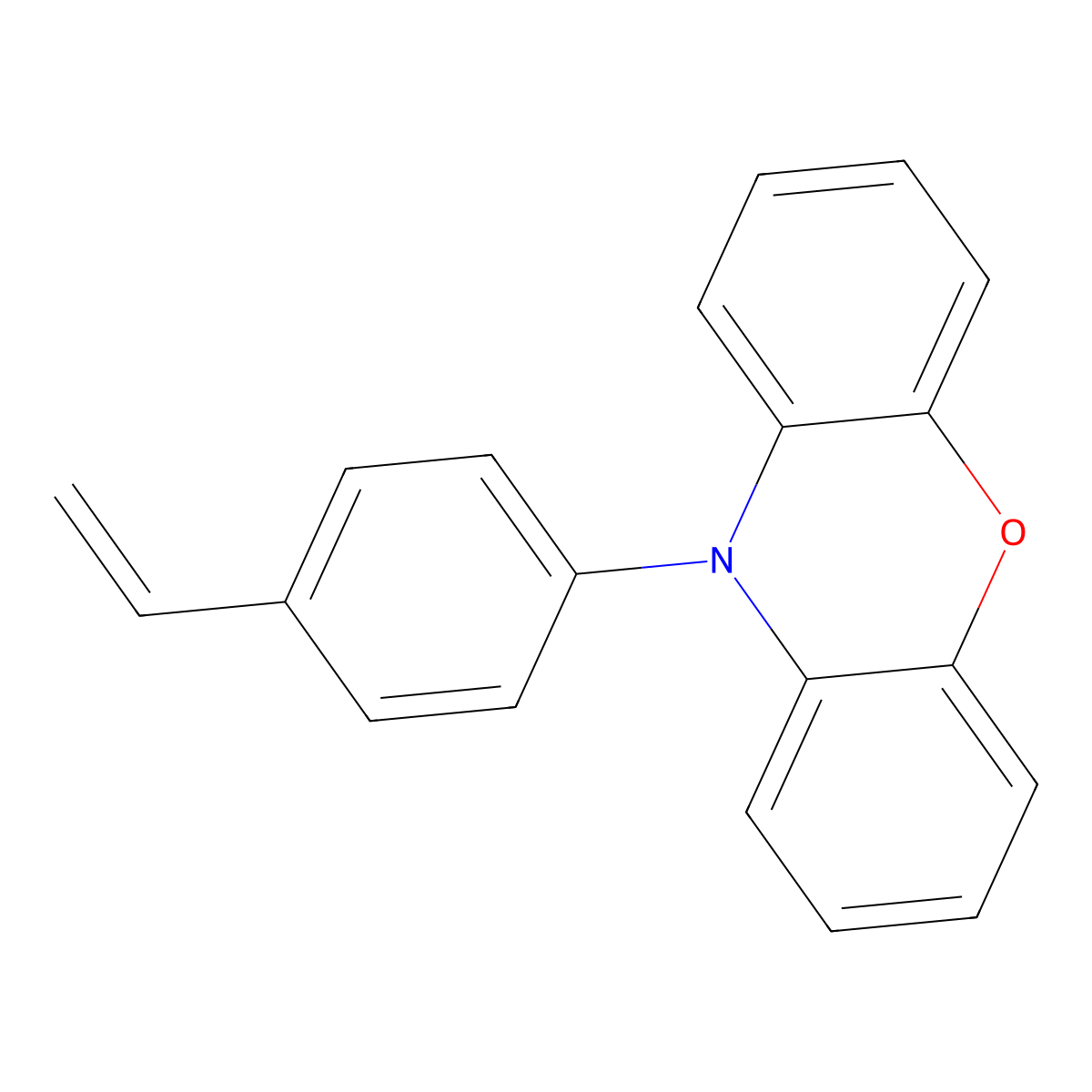 10-(4-ethenylphenyl)-10H-phenoxazine molecular structure, CAS 2586115-83-3