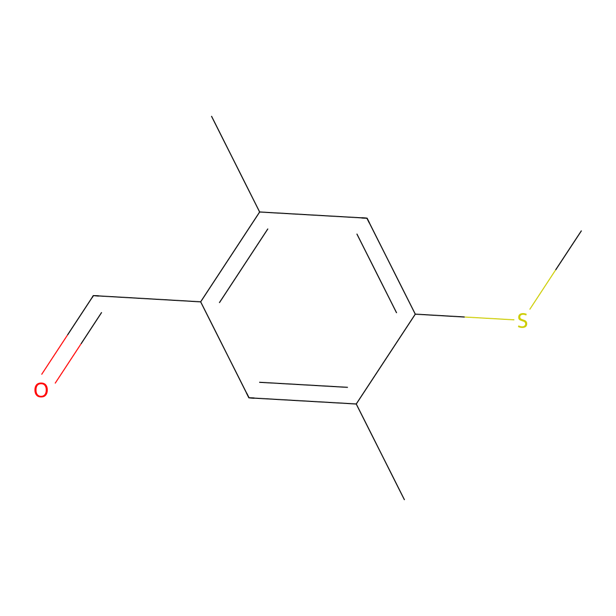 2,5-Dimethyl-4-(methylthio)benzaldehyde molecular structure, CAS 2586125-80-4