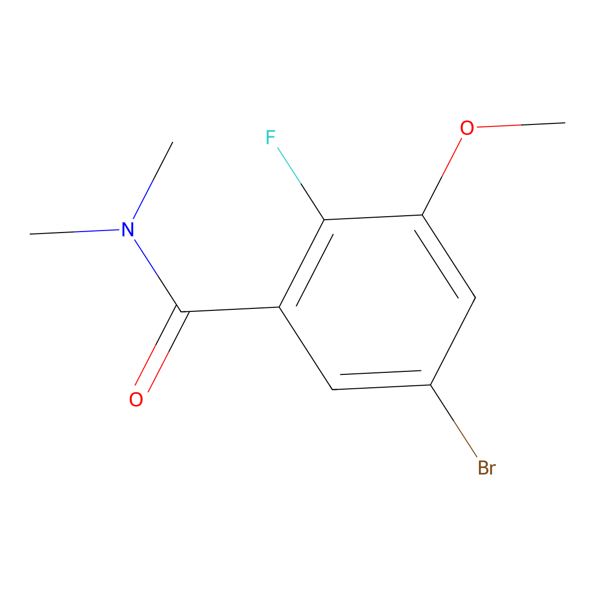 5-Bromo-2-fluoro-3-methoxy-N,N-dimethylbenzamide molecular structure, CAS 2586125-87-1