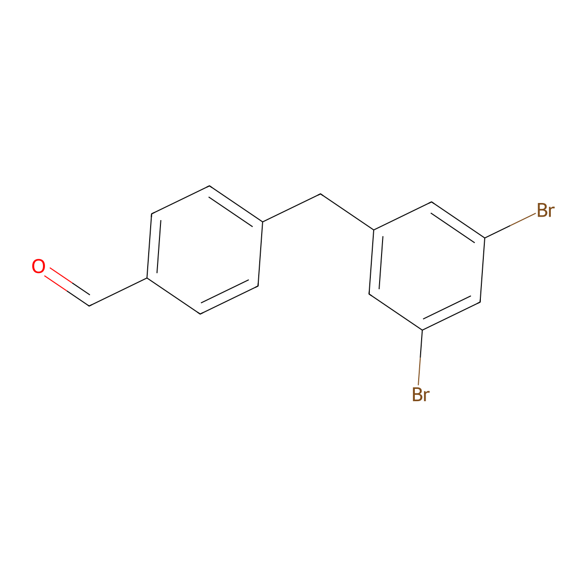 4-(3,5-Dibromobenzyl)benzaldehyde molecular structure, CAS 2586125-92-8