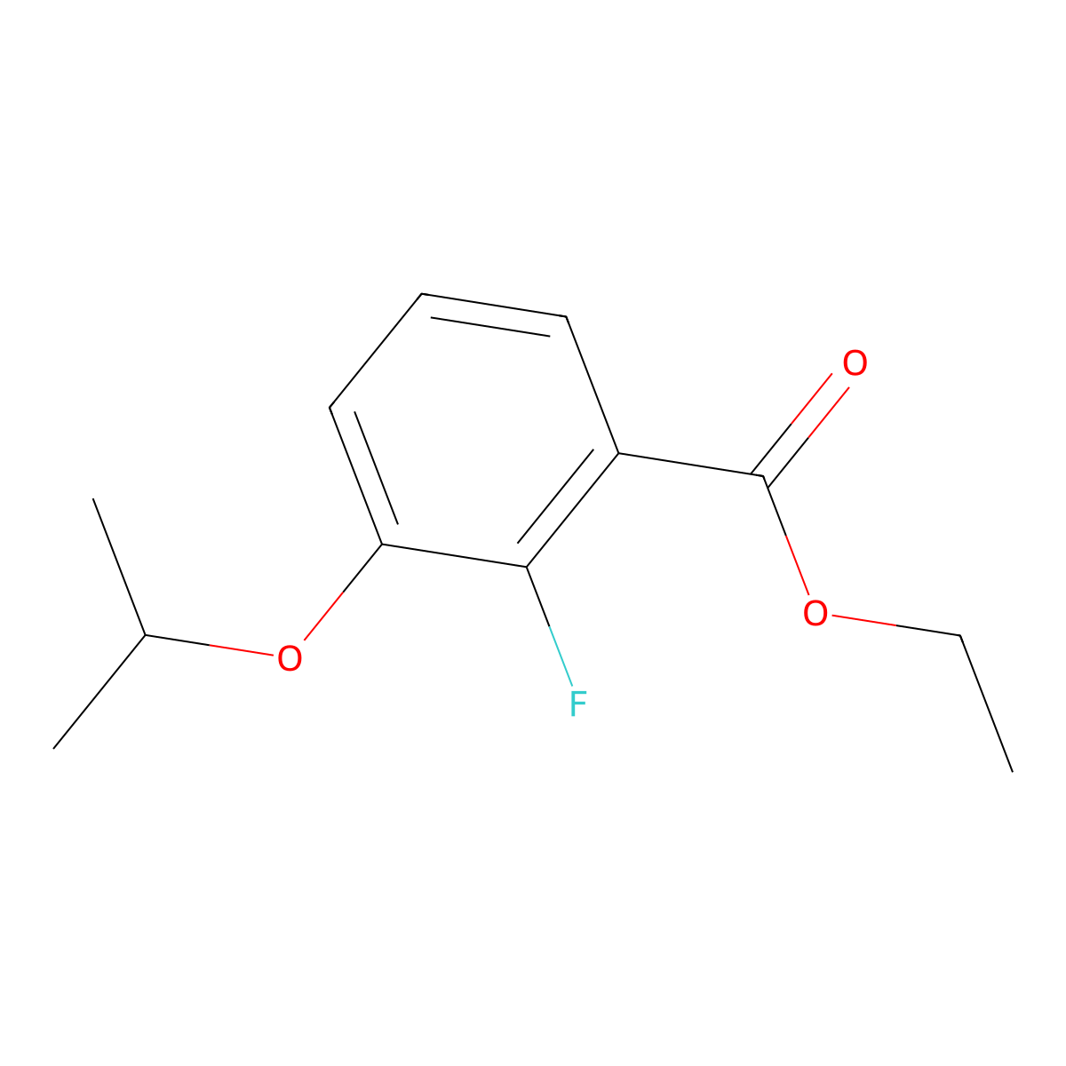 Ethyl 2-fluoro-3-isopropoxybenzoate molecular structure, CAS 2586125-99-5