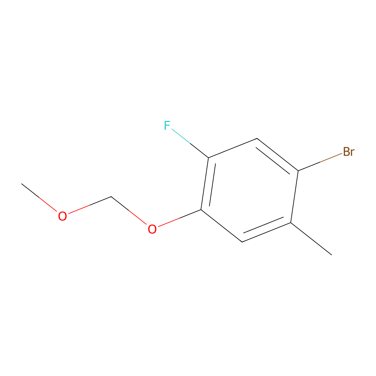 1-Bromo-5-fluoro-4-(methoxymethoxy)-2-methylbenzene molecular structure, CAS 2586126-01-2