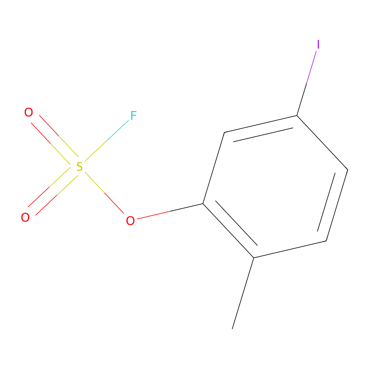 5-Iodo-2-methylphenyl sulfofluoridate molecular structure, CAS 2586126-12-5