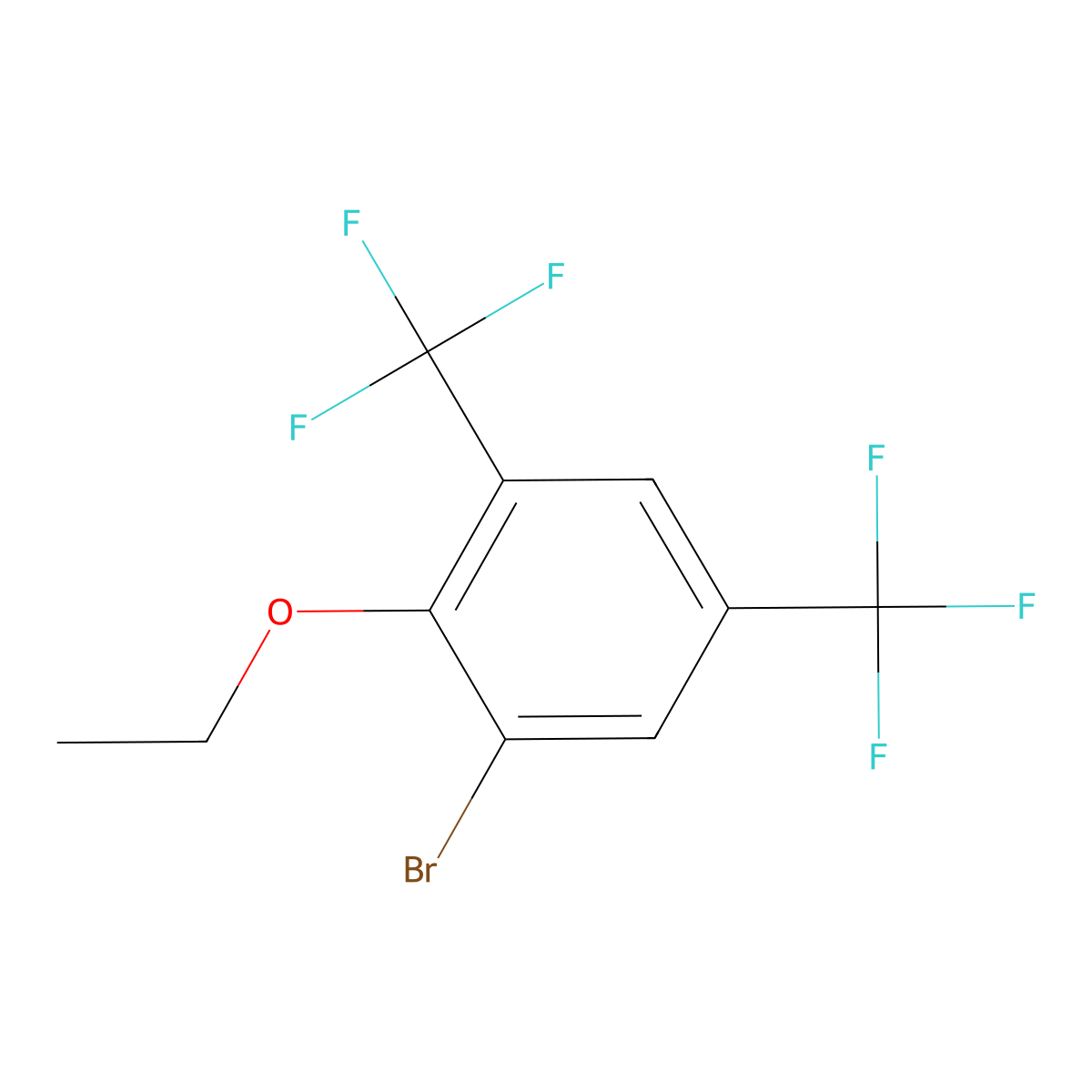 1-Bromo-2-ethoxy-3,5-bis(trifluoromethyl)benzene molecular structure, CAS 2586126-13-6