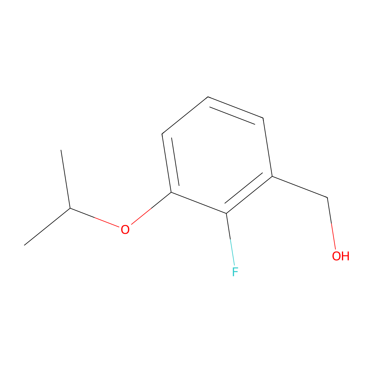 (2-Fluoro-3-isopropoxyphenyl)methanol molecular structure, CAS 2586126-16-9