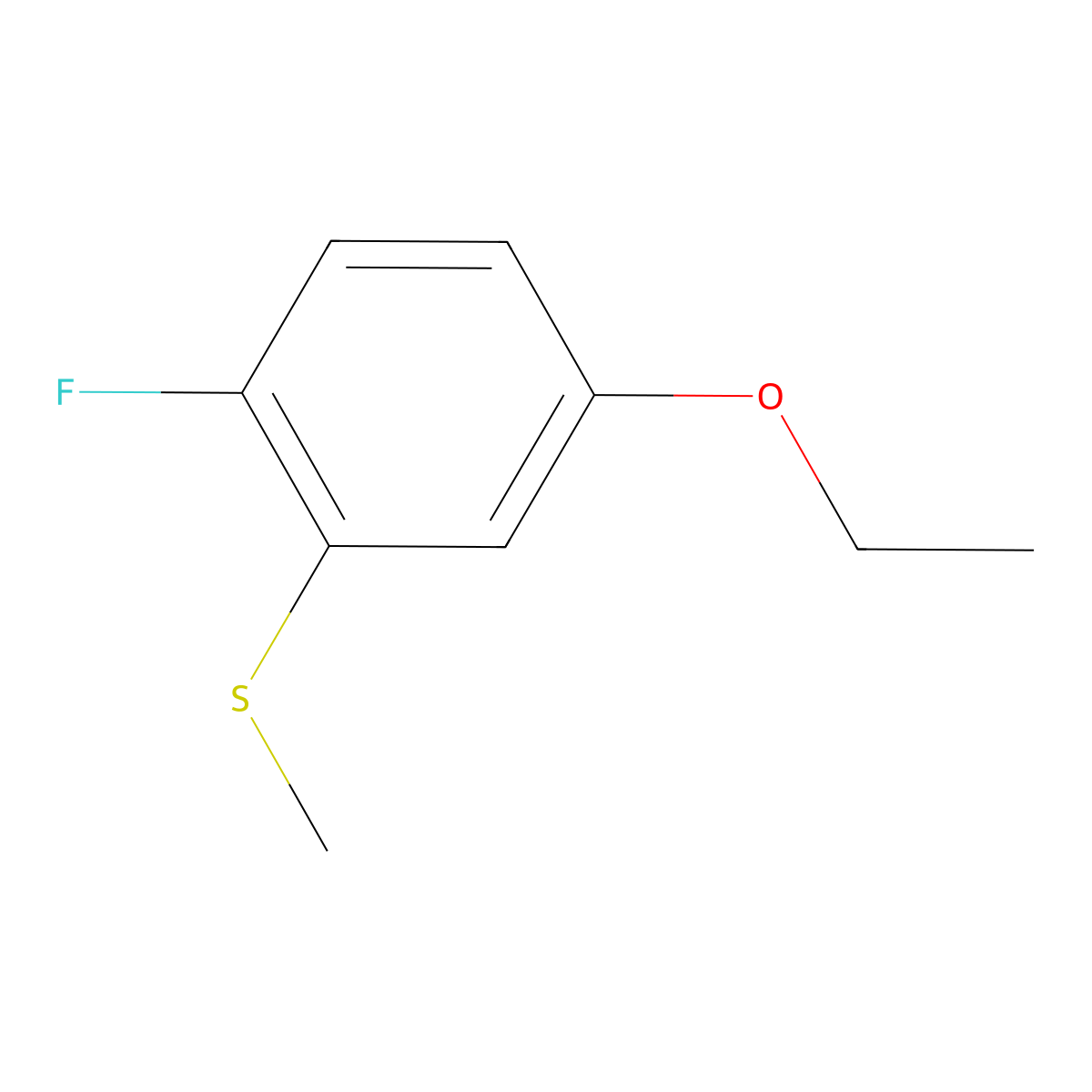 (5-Ethoxy-2-fluorophenyl)(methyl)sulfane molecular structure, CAS 2586126-20-5