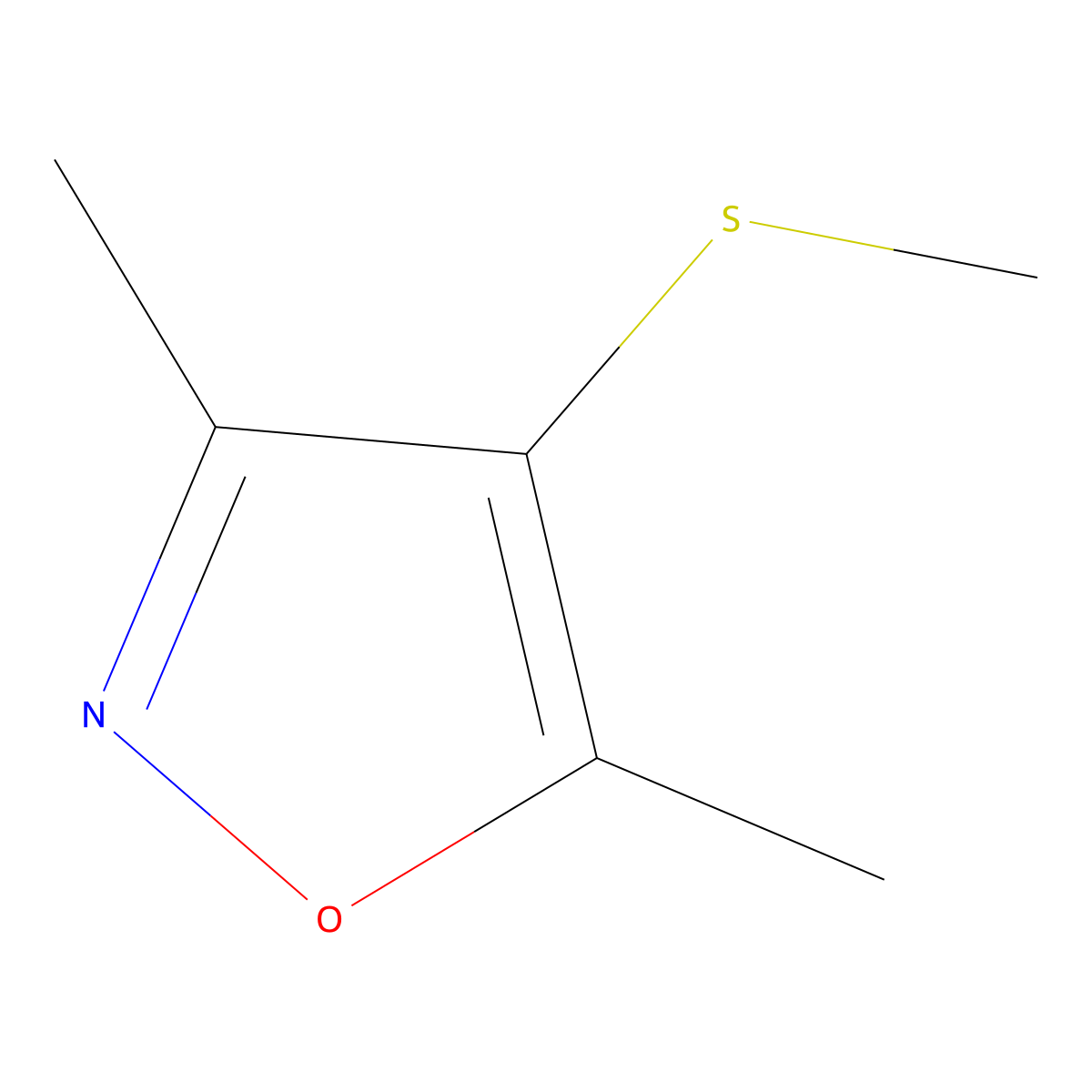 3,5-Dimethyl-4-(methylthio)isoxazole molecular structure, CAS 2586126-34-1