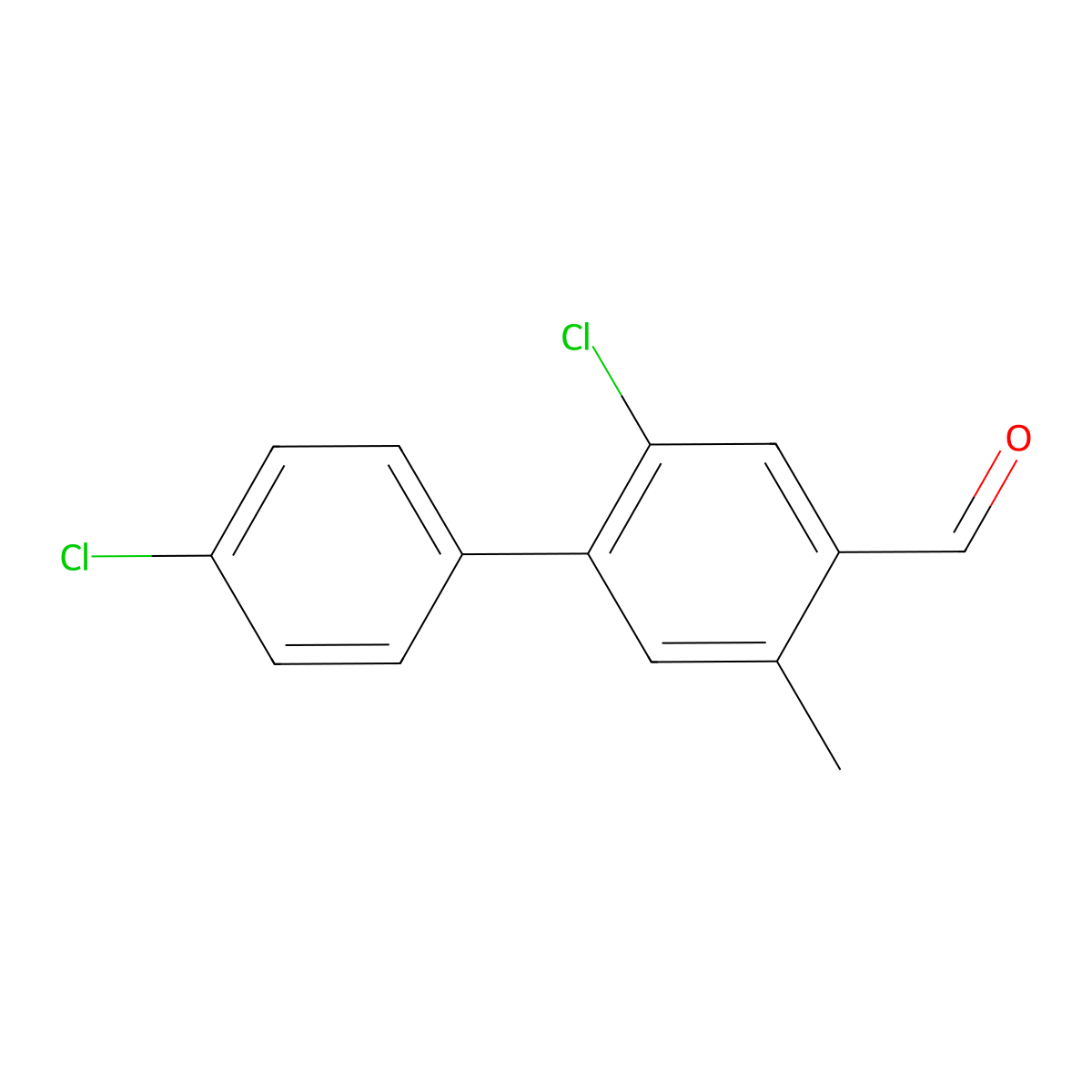 2,4'-Dichloro-5-methyl-[1,1'-biphenyl]-4-carbaldehyde molecular structure, CAS 2586126-36-3