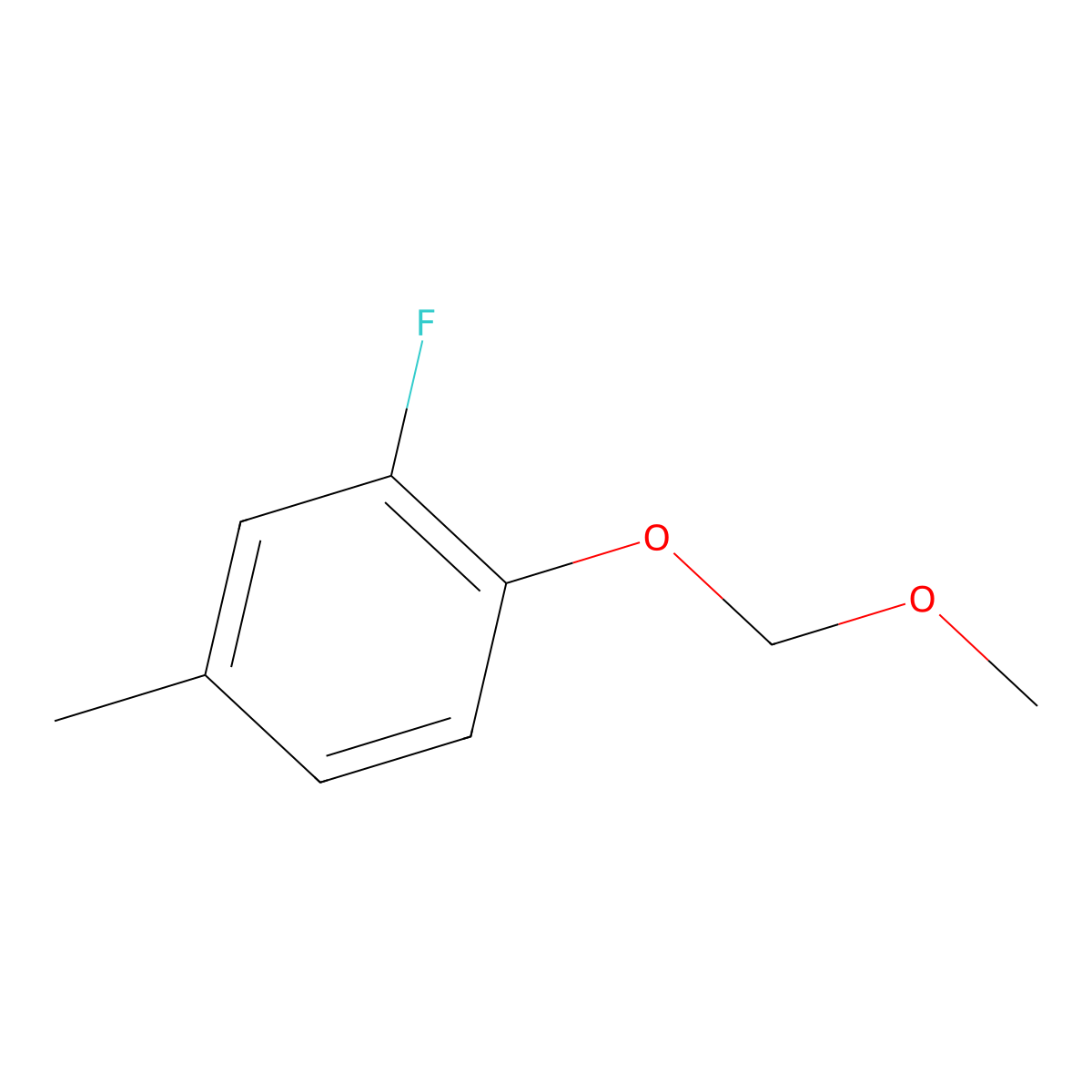 2-Fluoro-1-(methoxymethoxy)-4-methylbenzene molecular structure, CAS 2586126-48-7