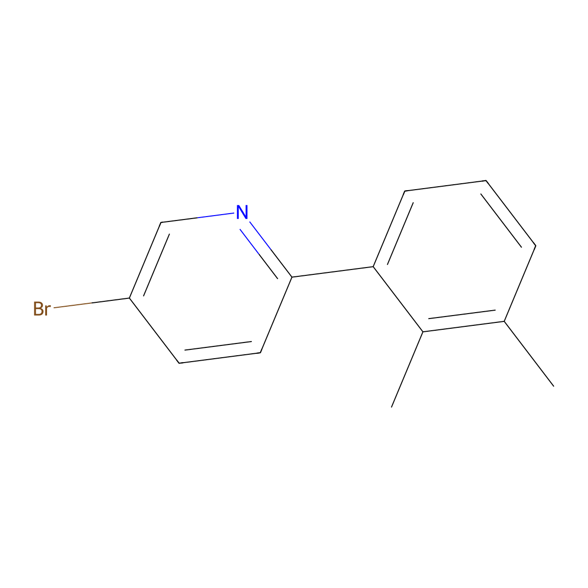 5-Bromo-2-(2,3-dimethylphenyl)pyridine molecular structure, CAS 2586126-58-9