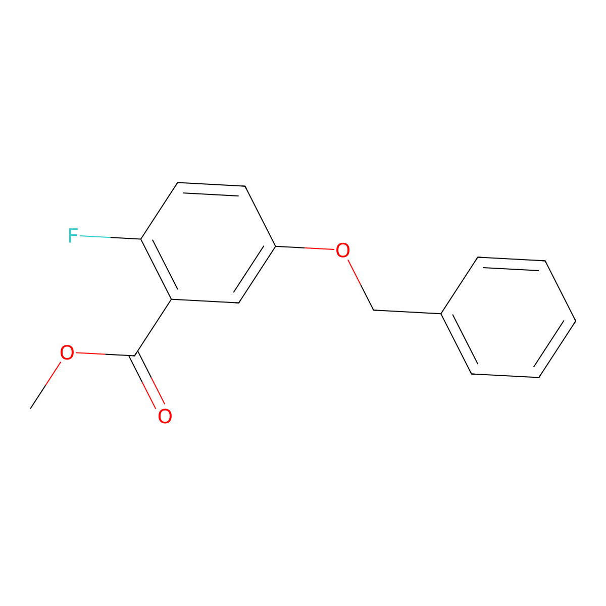 Methyl 5-(Benzyloxy)-2-fluorobenzoate molecular structure, CAS 2586126-63-6
