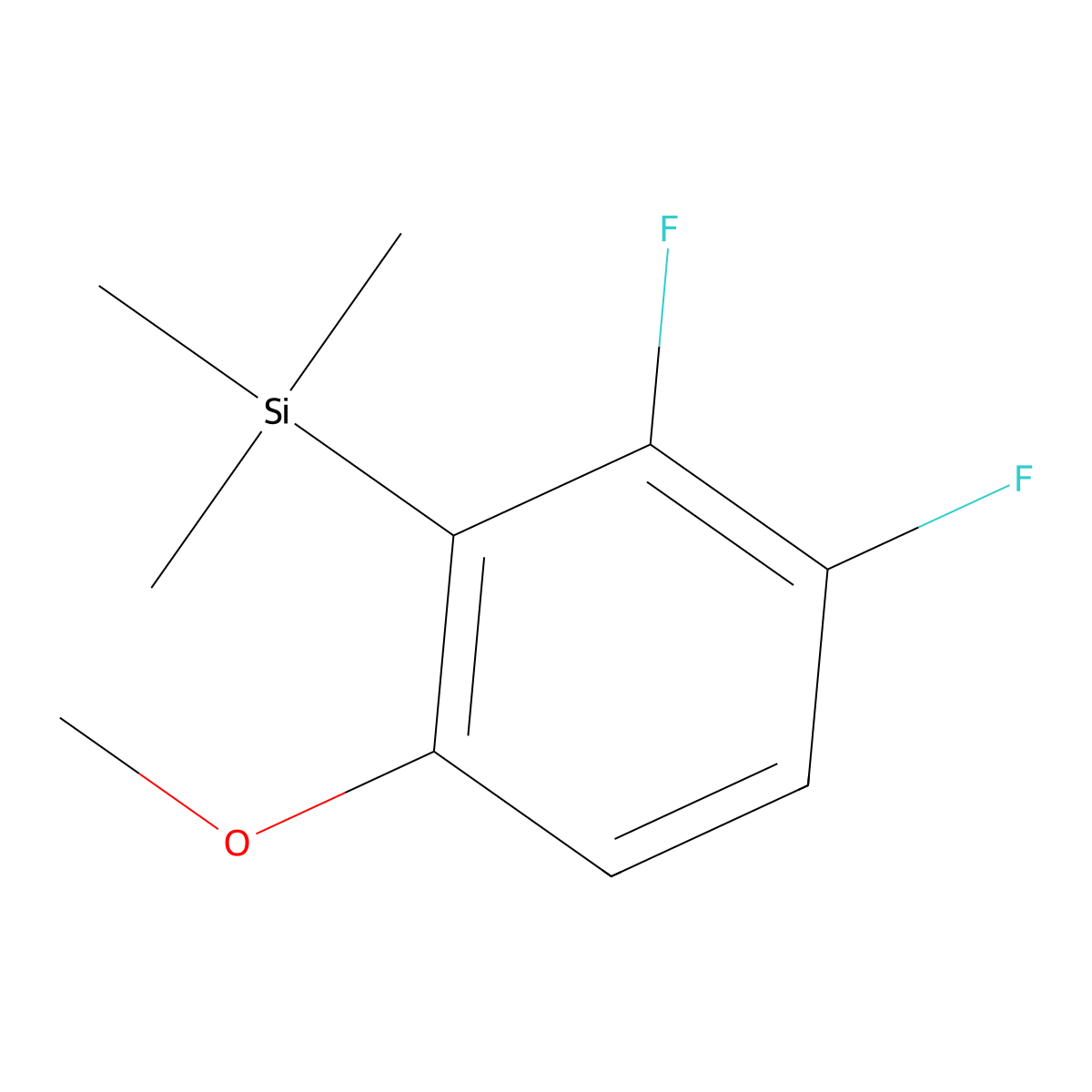 (2,3-Difluoro-6-methoxyphenyl)trimethylsilane molecular structure, CAS 2586126-64-7