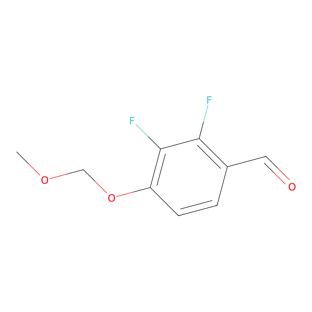 2,3-Difluoro-4-(methoxymethoxy)benzaldehyde molecular structure, CAS 2586126-70-5
