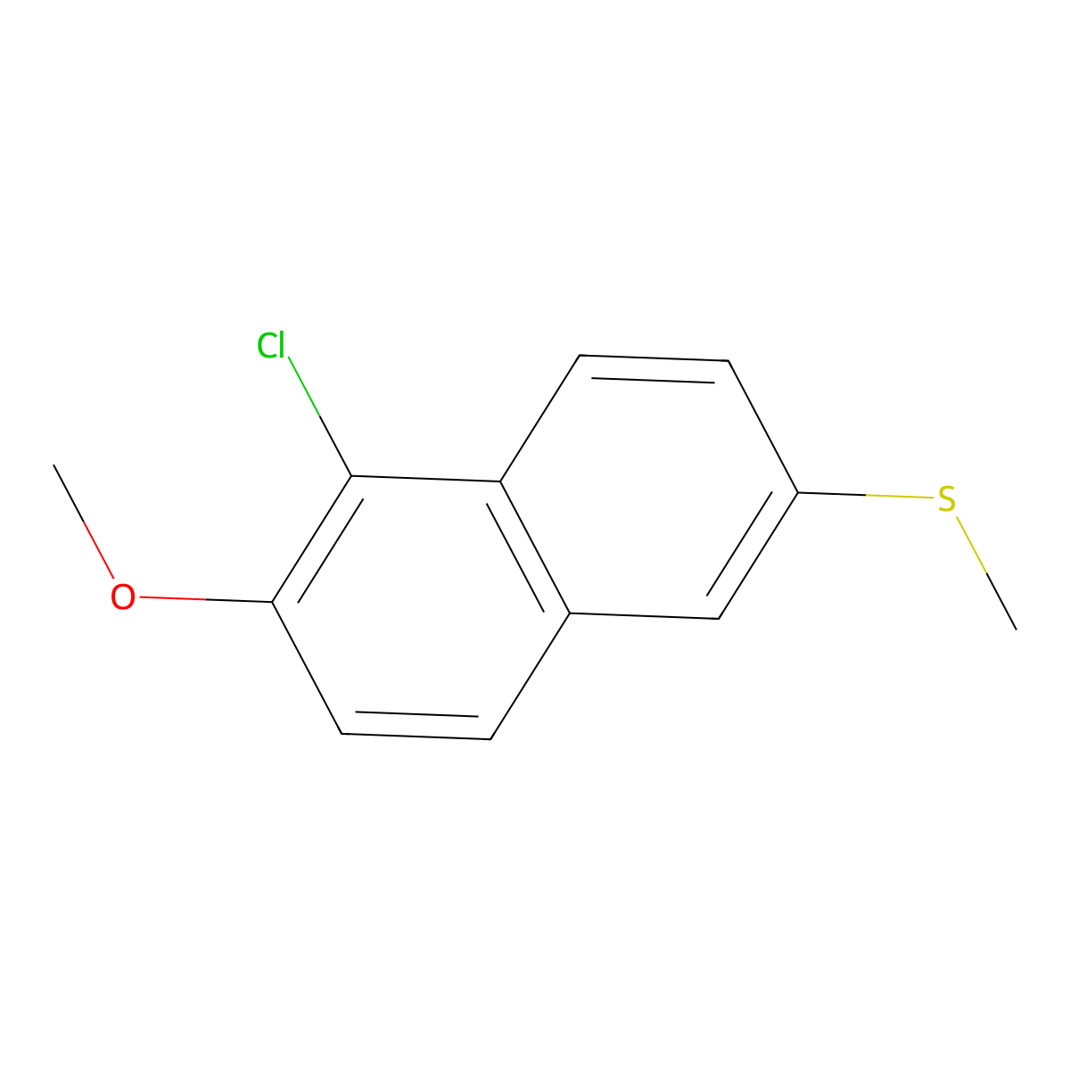 (5-Chloro-6-methoxynaphthalen-2-yl)(methyl)sulfane molecular structure, CAS 2586126-75-0