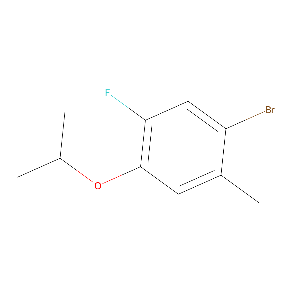 1-Bromo-5-fluoro-4-isopropoxy-2-methylbenzene molecular structure, CAS 2586126-80-7