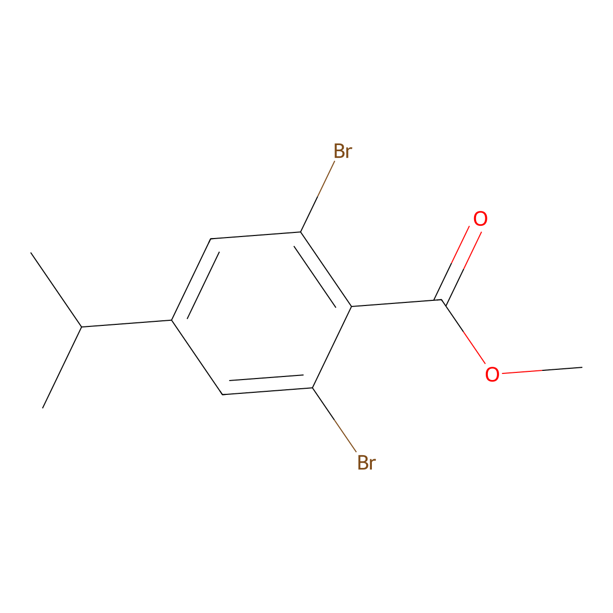 Methyl 2,6-dibromo-4-isopropylbenzoate molecular structure, CAS 2586126-83-0