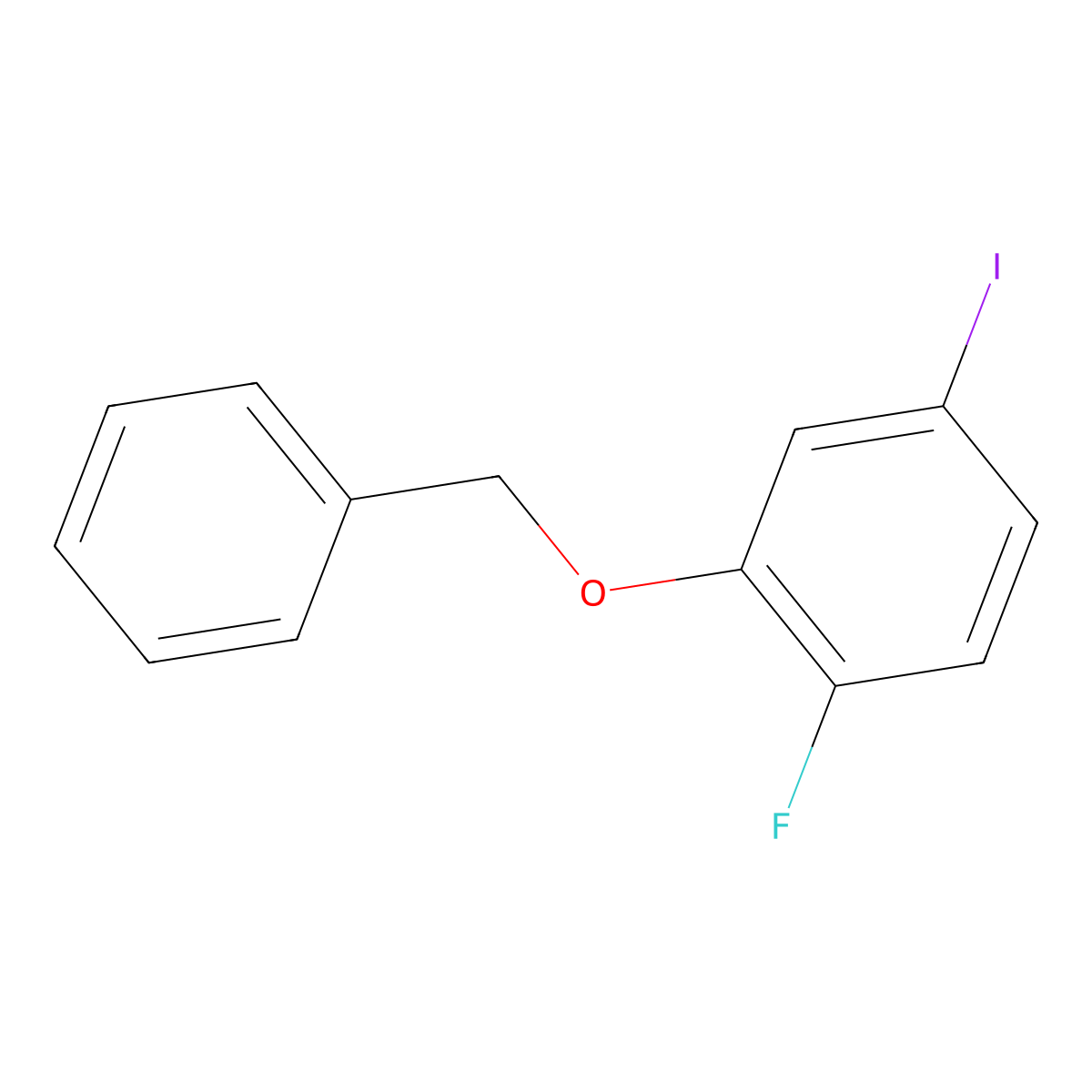2-(Benzyloxy)-1-fluoro-4-iodobenzene molecular structure, CAS 2586126-88-5